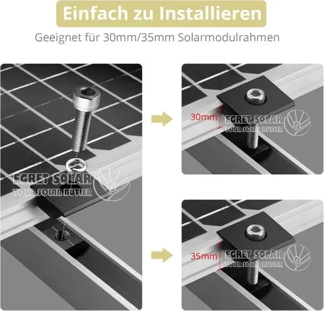 Solid Mid Clamp for 30-35 mm Panels